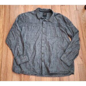 511 Tactical Denim cotton chambray snap long sleeve shirt 2Xl Grey Rambler